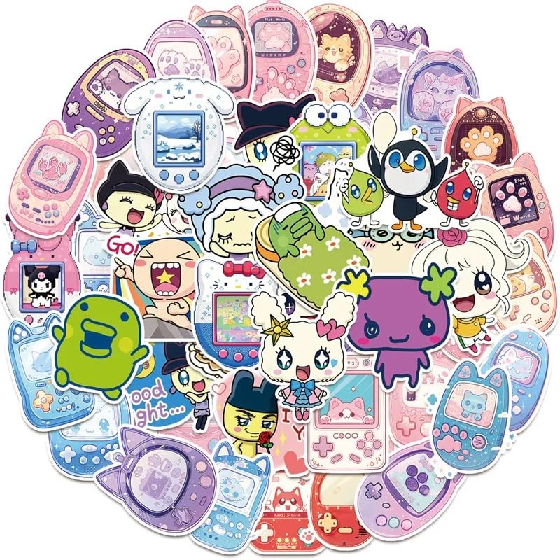 Amazon.co.jp: たまごっち 防水ステッカーセット 50枚 カラー